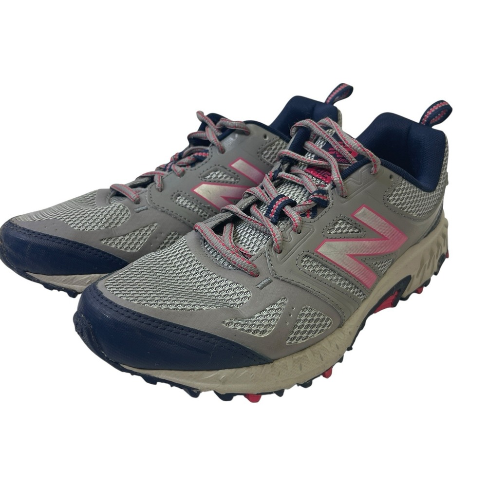New Balance 412 V3 Womens 9.5 Gray Pink Trail Running Shoes WTE412R3 (Mens Sz 8)